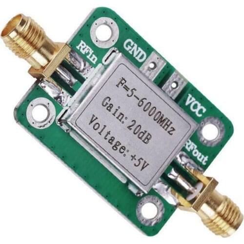 1PCS 5M-6GHz RF Low Noise Broadband Signal Power Amplifier Gain 20dB VHF UHF SHF 5-6000MHz LNA