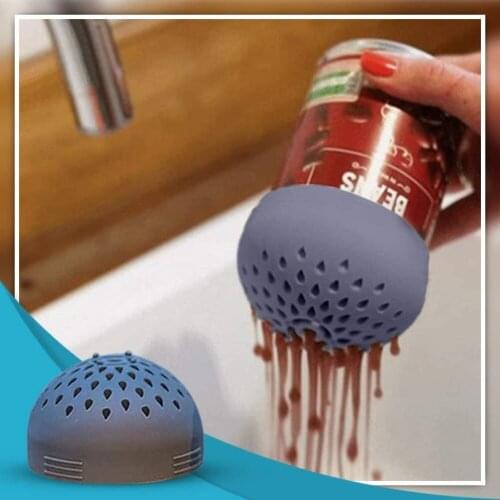 1Pc Micro Cans Drainer Silicone Funnel Strainers Soup Food Waste Separation Kitchen Colanders Filter Net Spoon Sifter Drainage
