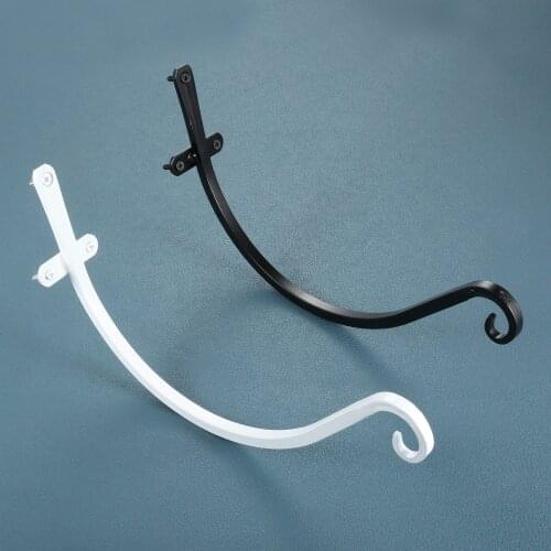 12 inch Bending Iron Flowerpot Plant Outdoor Basket Hanger Hanging Bracket Flower Plant Pot Basket Hook Home Decor 2/1 PC