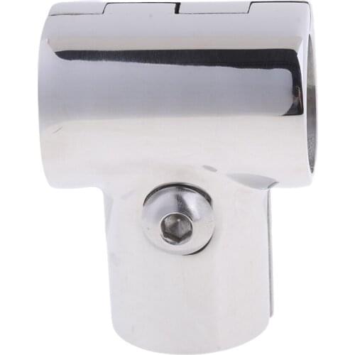 2X Boat Handrail Fitting 90 Degree Tee 3 Way 25mm 1 inch - 316 Stainless Steel