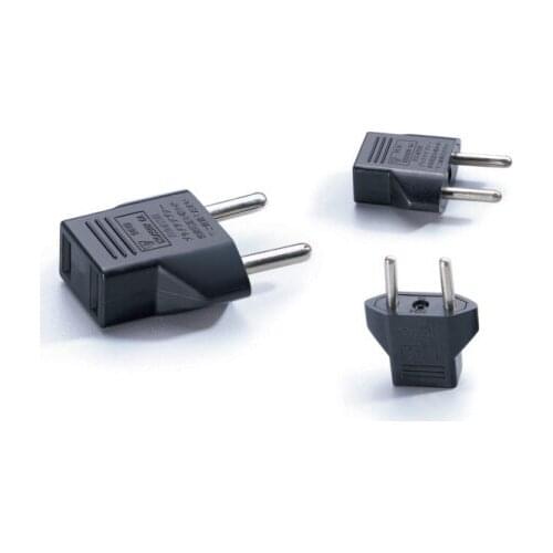 5pcs EU Plug Adapter 2 Pin to EU 2 Round Pin Plug Socket Input AC 2.5V~250V 10A Eletronic Digital Hot