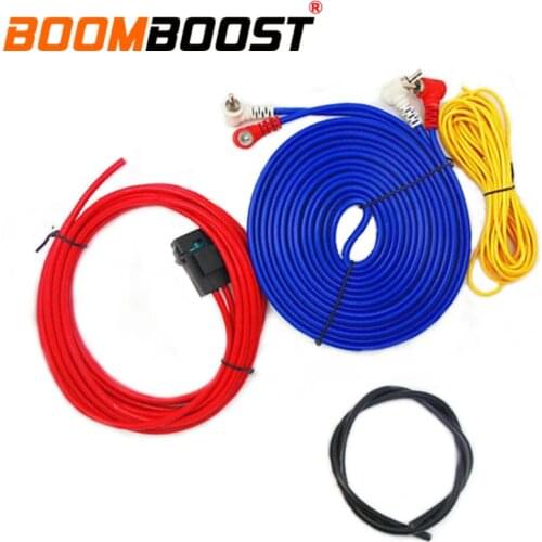 Car Audio Wire Wiring Amplifier Subwoofer 60W 4m length Professional Speaker Installation Wires Cables Kit