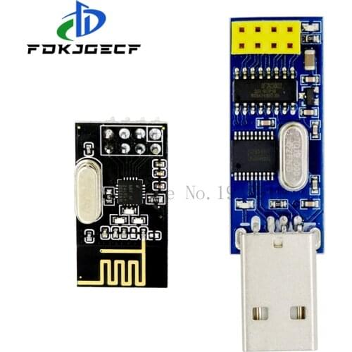 CH340T USB to Serial Port Adapter Board + 2.4G NRF24L01+ Wireless Module For Arduino