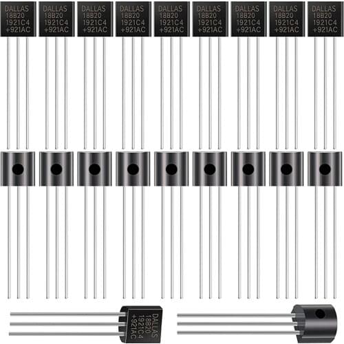 20 Pieces DS18B20 Temperature Sensor 1-Wire Interface Technology with 3-Pin TO-92 Compatible for Arduino Raspberry Pi