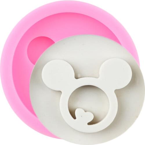 Disney Mickey Phone Grip Silicone Mold Heart Mouse Head Badge Reel Epoxy Resin Molds Keychain Pendant Jewelry Making Moulds
