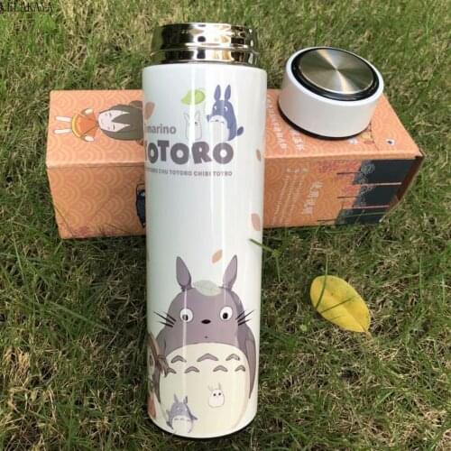 500ml Demon Slayer My Hero Academia Totoro Attack on Titan Action Figure Stainless Steel Vacuum cup Large Capacity Portable Cup