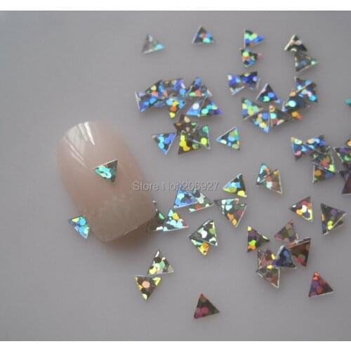 GD25-2 20g/bag Cute Laser Silver Triangle Nail Art Shinny Glitter Cute Decoration Nail Art Decoration