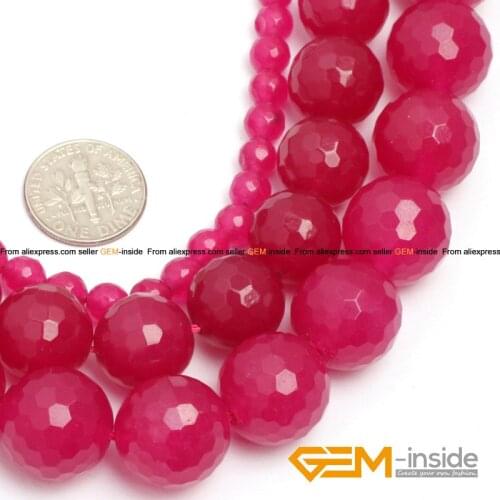 Plum Jades Round Faceted Beads Fashion Jewelry Bead DIY Beads For Women Bracelet And Necklace Making Strand 15" Wholesale