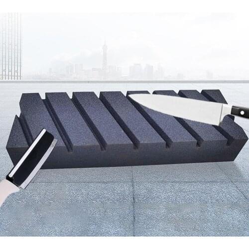 Kitchen Grindstone Cutter Blade Sharpener Grooves Whetstone Coarse Grinding Tool Groove Design Easy to Use Kitchen Accessories