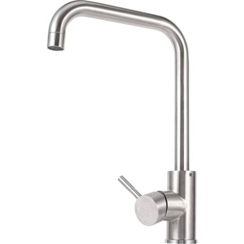 Kitchen Faucet Stainless Steel Faucet Single Hole Kitchen Hot Cold Water Faucet G1 / 2 Standard Interface