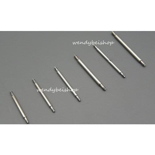 Hot sell 20pcs per set 22mm width 1.8mm Diameter stainless steel watch band spring bars pins link tools double flanges For Brand