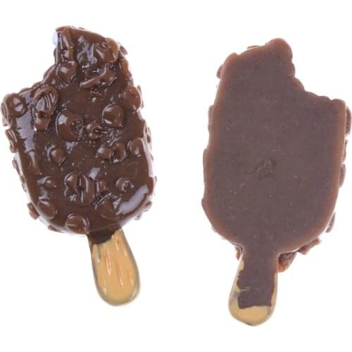 Mini Ice Cream Bar Resin Popsicle Model 5pcs Crunchy Ice-lolly Simulation Food Flatback Resin Cabochons Scrapbooking Crafts DIY