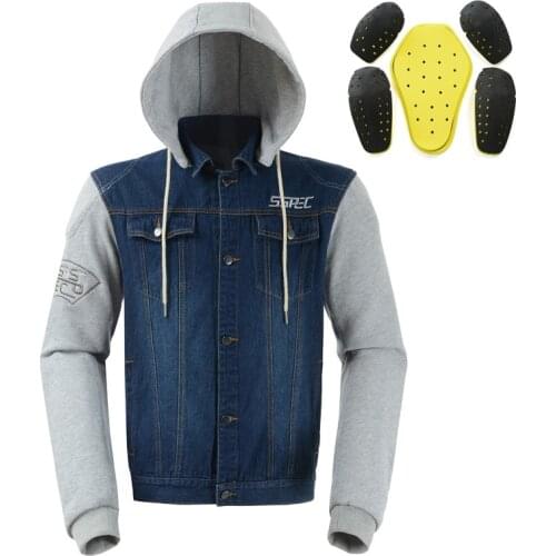 Motorcycle Denim Jacket Armor Protector Motocross Body Protection Jacket Moto Mens Racing Clothing Protective Gear Gift S-XXXL