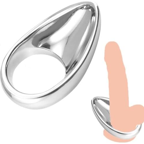 Male BDSM Ball Scrotum Stretcher metal penis bondage Cock Ring Delay ejaculation Sex Toy men