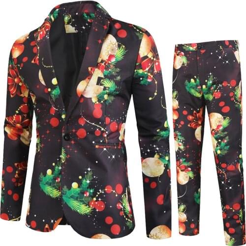 2021 New Mens Fashion Suit Party Coat Casual Slim Fit Blazer Buttons Suit 3D Floral Print Painting Blazers Jacket Men