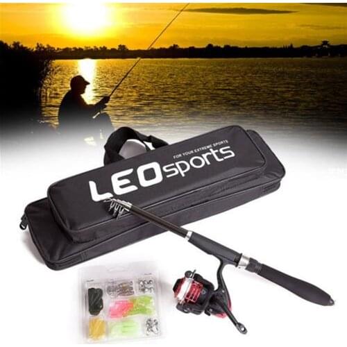 Children Lure Set Outdoor Portable Telescopic Fishing Rod Spinning Reel Lure Baits Hooks Fishing Tackle Kit