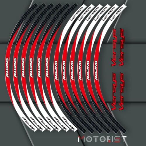 A set of 12pcs high quality motorcycle wheel decals waterproof Reflective stickers rim stripes For Kawasaki VERSYS