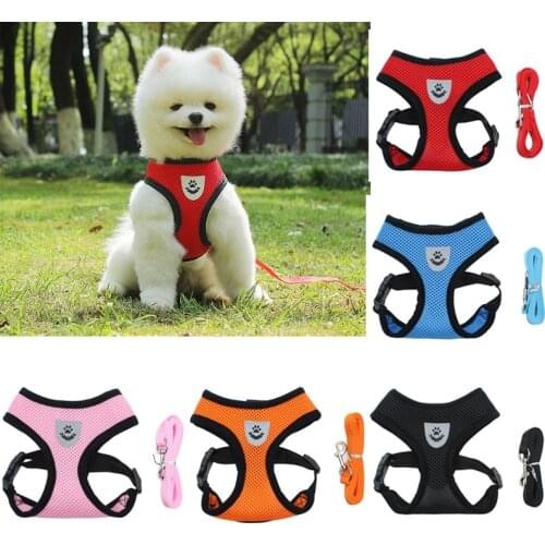 Nylon Mesh Cat Harness And Leash Breathable Kitten Cats Harnesses Small Dog Puppy Harness For French Bulldog Chihuahua Pug