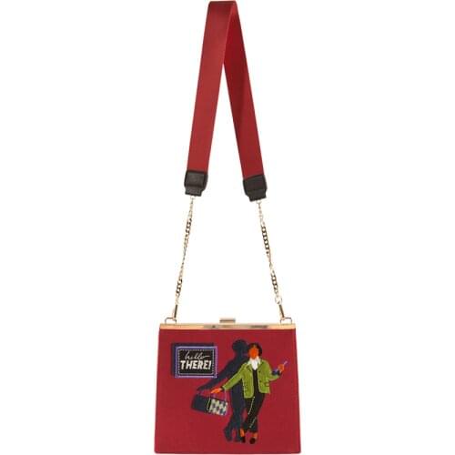 YIZISTORE original vintage canvas crossbody shoulder bags with a metallic fringe for girls in 2 styles (FUN KIK)