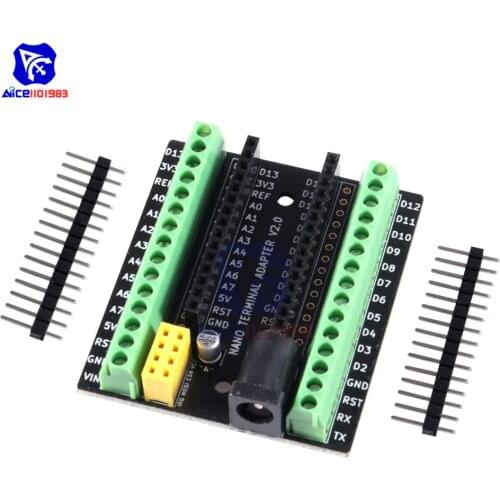 Diymore Nano V3.0 AVR ATMEGA328P Terminal Adapter Expansion Board with NRF2401+ Expansion Interface DC Power for Arduino