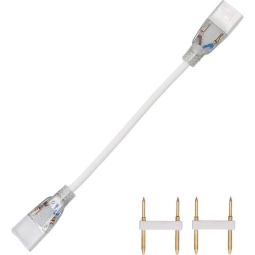 1pc 2pin Straight Corner Connector for 220V Single Color 8x16mm Neon Light Middle Connector