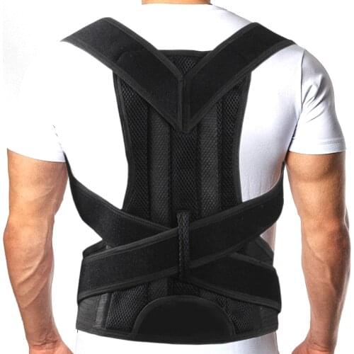 Adjustable Magnetic Therapy Bone Posture Corrector Back Support Shoulder Lumbar Brace Support Corset Back Belt for Men Women
