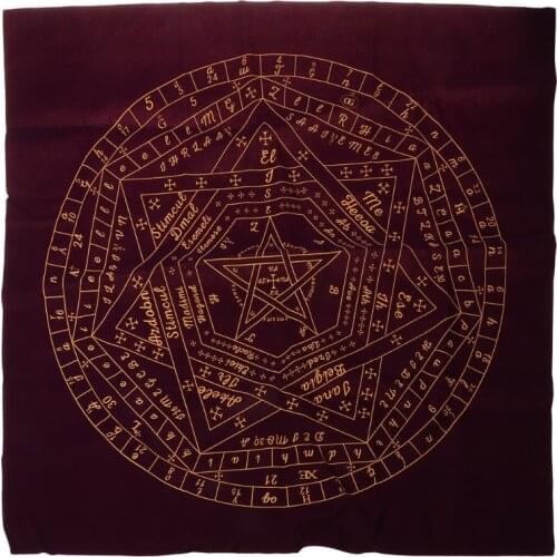 Tarot Card Tablecloth Sigils of Elohim Mysterious Pattern Astrology Divination Altar Velvet Cloth Board Game Tarot Card Mat