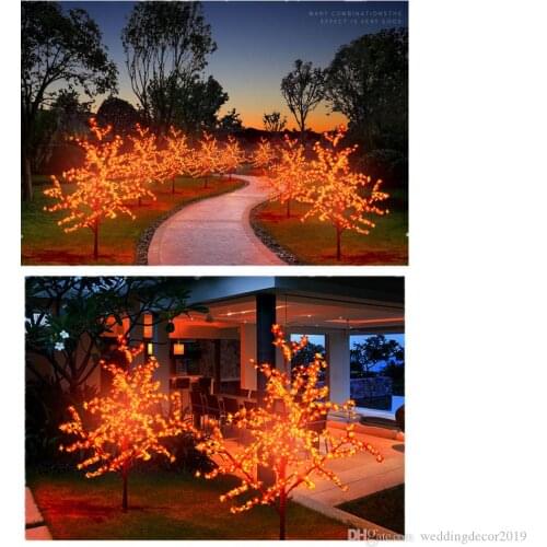 New LED Cherry Blossom Christmas Trees Lighting Waterproof Garden Landscape Decoration Lamp For Wedding Party Christmas Supplies