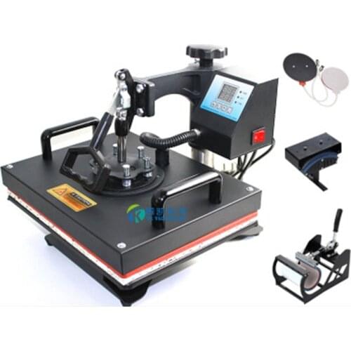 30*38CM 5 in1 Combo Heat Press Machine 2D Thermal Transfer Machine for tshirts plates mugs cases bags mouse pads printing