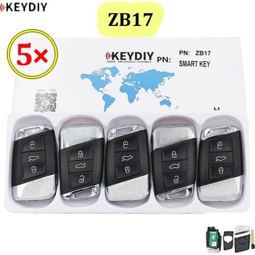 5PCS/LOT Universal ZB17 KD Smart Key Remote for KD-X2 KD Car Key Remote Replacement Fit More than 2000 Models
