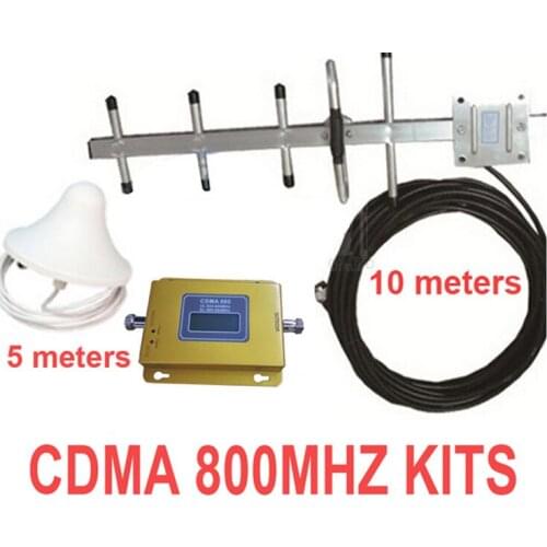Home use cdma booster LCD display CDMA800mhz repeater w/ antenna+10m cable CDMA 850Mhz signal booster repeater cdma booster kits