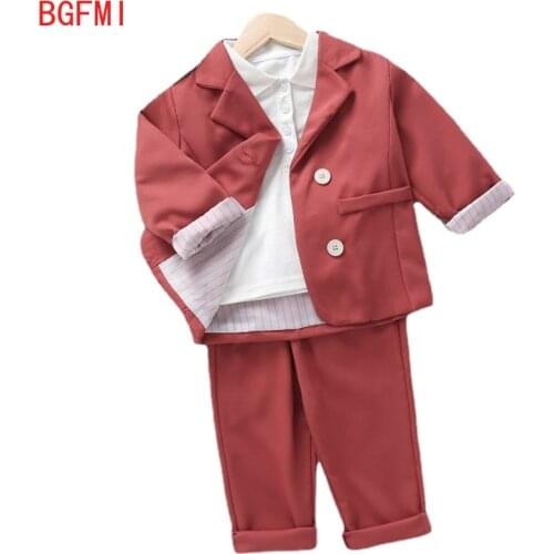 2021 Spring Girl Boy Formal Clothes Set Suit Jacket+Pant 2PCS Sets Toddler Baby Suit Blazer Jacket Korean Clothes Girls Outfits