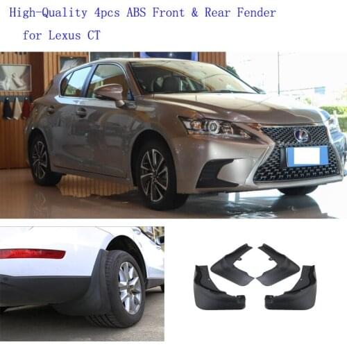 High-Quality 4pcs ABS Front & Rear Fender for Lexus CT Car Mud Flaps Splash Guard Mudguard Mudflaps Accessories