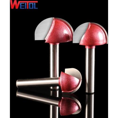 Weitol 2pcs 6mm woodworking tools CNC wood mochine Solid Carbide Milling Cutter round bottom bit MDF PVC acrylic wood tool