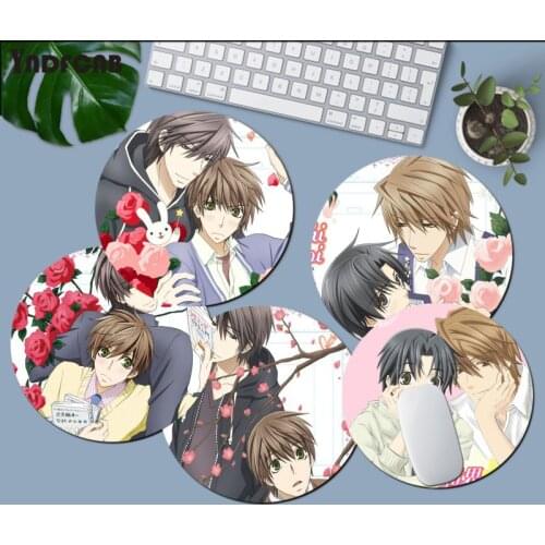 YNDFCNB Top Quality Anime Sekai-ichi Hatsukoi Silicone round mouse Pad to Mouse Game gaming Mousepad Rug For PC Laptop Notebook