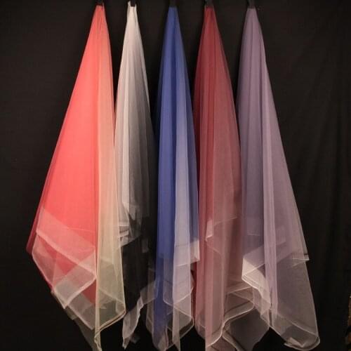 1M/Lot 5 colour Gradient mesh fabric textile women dress skirt wedding decoration accessories