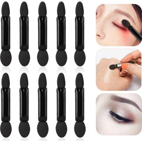 10pcs Double-Head Sponge Eye Shadow Eyeliner Brush Black&White makeup brush concealer sponge stick Makeup Brushes Tool Set