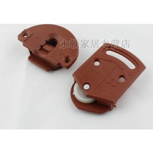 2pair Vintage Style ABS Wheel Single Pulley Furniture Sliding Door Roller Set Perfect for Cabinet&cupboard