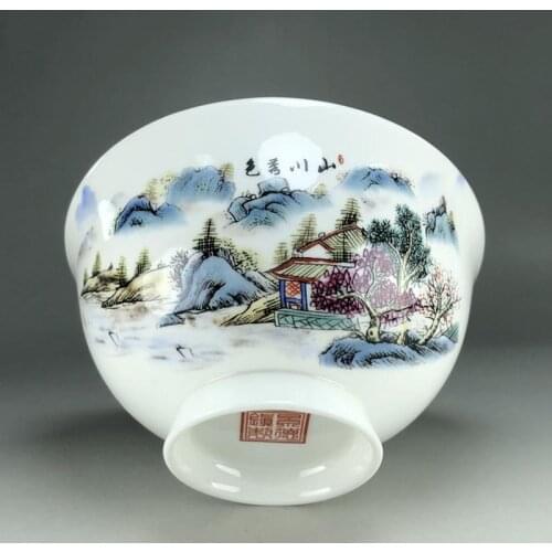 4.5inch Jingdezhen Ceramic Bone china Art Small Rice Bowl Chinese Home Ramen Bowl Porcelain Food Tableware Kitchen Accessories
