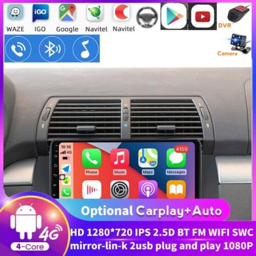 1280*720 Android Car Radio Multimedia Video Player GPS Navigation For BMW 5 E53 X5 E39 1995-2005 2006 No 2din 2 Din