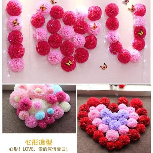 Free Shipping 30 colors 250 pcs 20" 50cm Tissue Paper Pom Poms decorative Flowers Balls Wedding Birthday Party Home Decorations