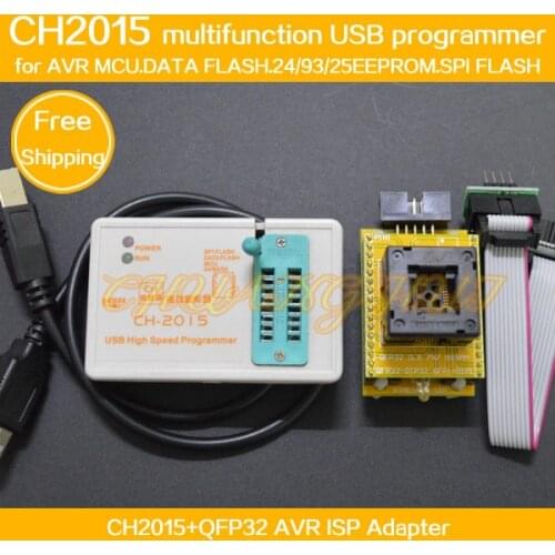 CH2015 Intelligent High Speed USB Programmer+QFP32 TQFP32 adapter for mega8 mega48 mega64 mega128 AVR Programmer ISP
