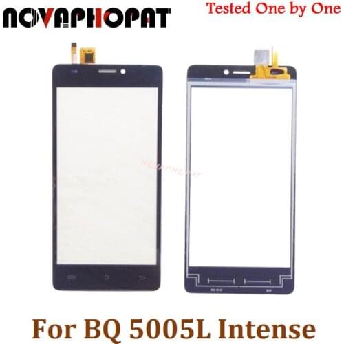 Novaphopat Black Touchpad For BQ BQ-5005L BQ5005L 5005L Intense Touch Screen Sensor Glass Digitizer Panel ; 10pcs/lot