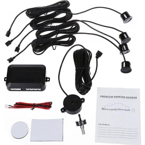 DIGITAL REVERSING RADAR HELPS THE PARKING WITH 4 SENSORS BLACK