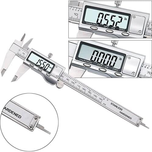 Digital Vernier Caliper 0-150mm/6" 200mm Stainless Steel Electronic Caliper Micrometer Depth Measuring Tools LED display 0.01mm