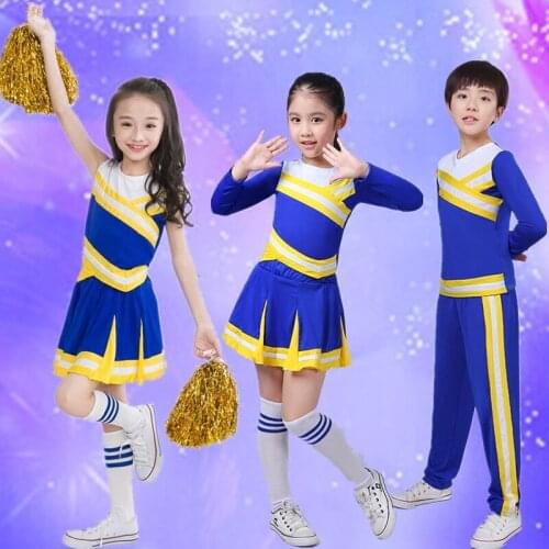 Children Campus Sports Meeting Clothing Students Aerobics Long Short-sleeve Girls Cheerleader Performance Clothing