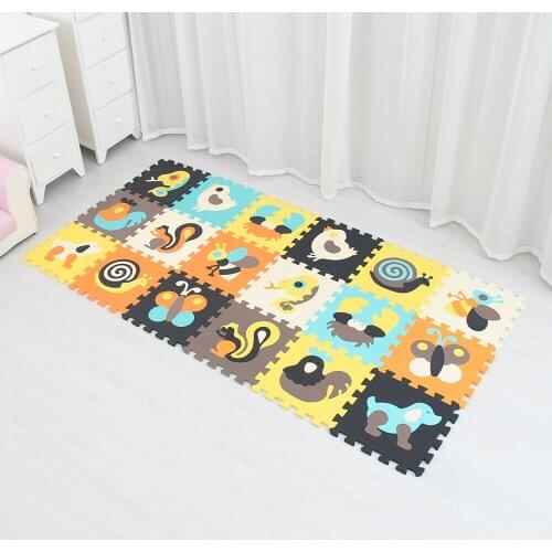 Meiqicool baby EVA Foam Play Puzzle Mat baby play mat Interlocking Exercise Tiles Floor Carpet Rug for Kid,1cm Thick