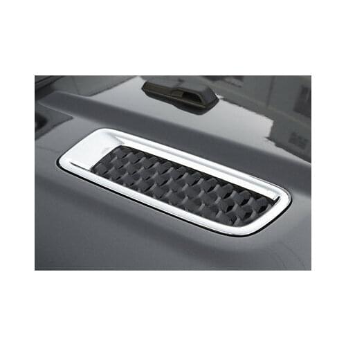 ABS Chrome Froot Hood Air Vent Cover Trim 2pcs For Jeep Wrangler JL 2018 - 2020