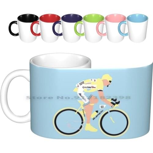 Marco Pantani Cyclist Legend Ceramic Mugs Coffee Cups Milk Tea Mug Cyclist Cycling Bike T Mobile Yellow Climber Jan Ulrich