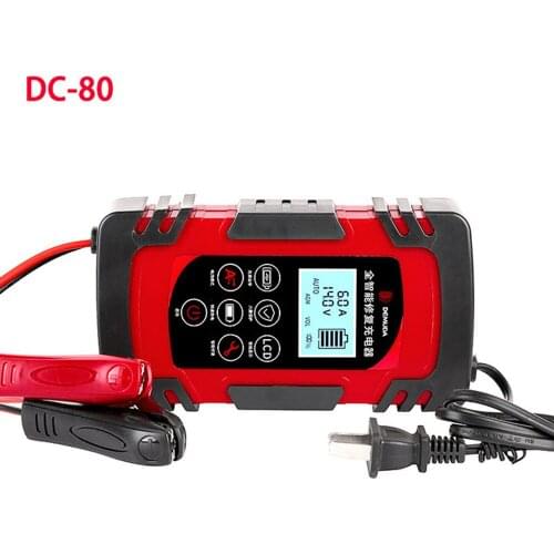 12/24V 10A/20A Car Multi-Function Battery Charger Portable Car Battery Repairer Smart Digital Display Fully Auto Fast Charge